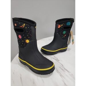 Lone Cone Soace Adventure Kids 9T Mud Muck Boots Black Winter 9  EU 27 Rain Farm